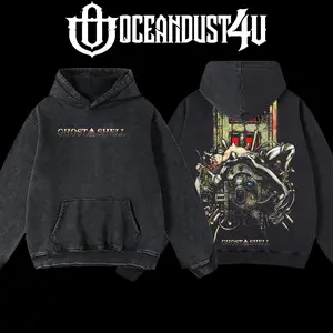 OceanDust4U Ghost in the Shell Motoko Kusanagi Men's Classic Cotton Hoodie & T-Shirt - Menswear Apparel, Retro Street Style, Love-Inspired Seamless