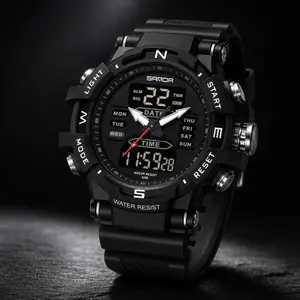 Trendy Minimalist Digital Watch for Men Women Y2K Aesthetic Outdoor Sports Electronic Wristwatch Waterproof Luminous LED Display Countdown Timer Fashion Accessory for Teens Students Perfect for Daily Casual Wear Active Lifestyle Gifts