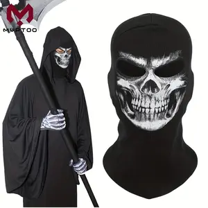 [MVPO Skelen Skull Mask] MVPO Skelen Skull Balaclava - Halloween Ghost Death Masks Full Face Mask for Cycling, Morcycle, Ski, Snowboard - Outdoor Sports Grim Reaper Mask