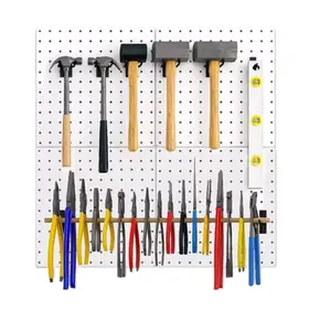 Nailboard, Heavy-Duty Metal Nailboard Organizer Panel, Ideal for Storage Solutions in Garages, Workbenches, Workshops, Kitchens, and Other Spaces (Black)