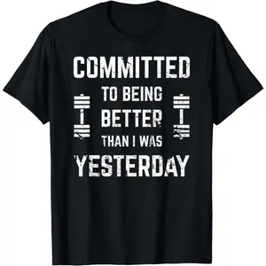100% cotton Fitness Motivation For Men & Women With Saying Gym Workout T-Shirt