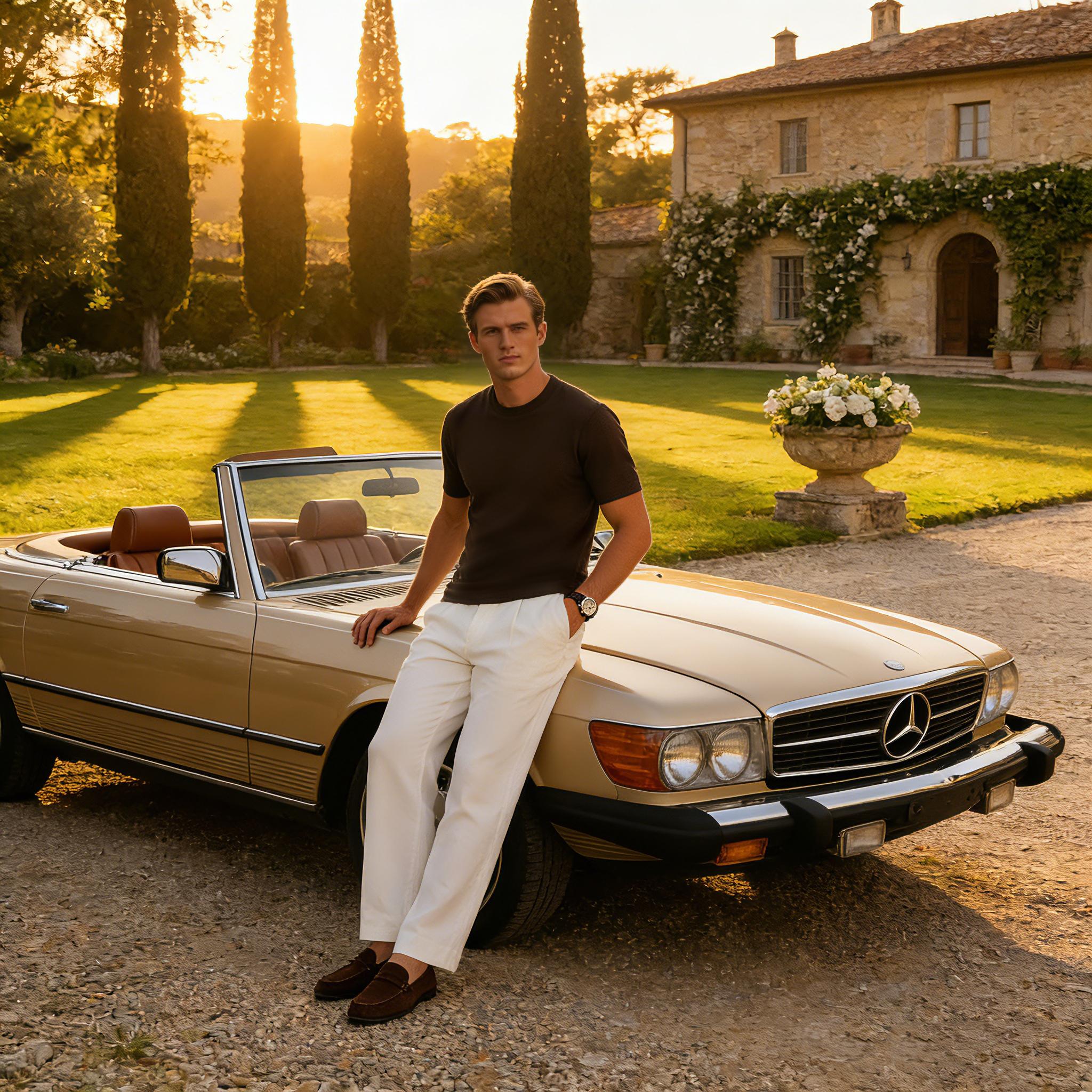 LazyRoad Casual Luxury Old-Money Style Basic Seamless T-Shirt, Modal & Cotton Blend Short-Sleeve Top, Skin-Friendly, Highly Stretchy, Drapey T-Shirt.(COFFEE)-28633