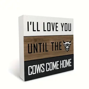 Highland Dairy Cow Farmhouse Decor Sign, Rustic Farmhouse Design, Rustic Style PVC Plaque with Cute Sayings, Perfect Gift for Home or Bedroom, Vintage Plaque Decor, Home Decor Products