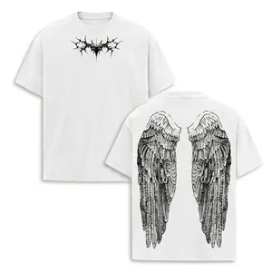 100% Premium Cotton Y2K Gothic Wing Tee – Dark Oversized Graphic T-Shirt | Heavyweight Grunge Streetwear & Anime-Inspired Alt Fashion deo merch target bacon funny
