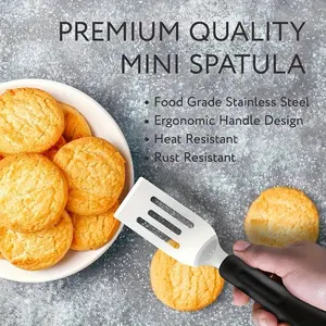 1pc Mini Stainless Steel Spatula - Perfect for Cooking, Serving, and Portioning Brownies, Cookies, Lasagna, Pies, Cakes, and Pancakes - Durable, Non-Stick, Easy to Clean, and Ideal for Kitchen and Restaurant Use
