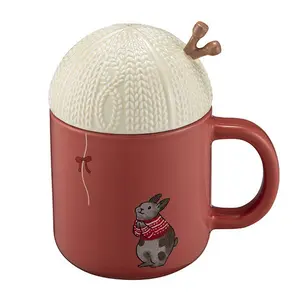 New Starbucks Taiwan 2022 Moon Festival Collection Yarn Ball Bunny Mug & Lid 12oz