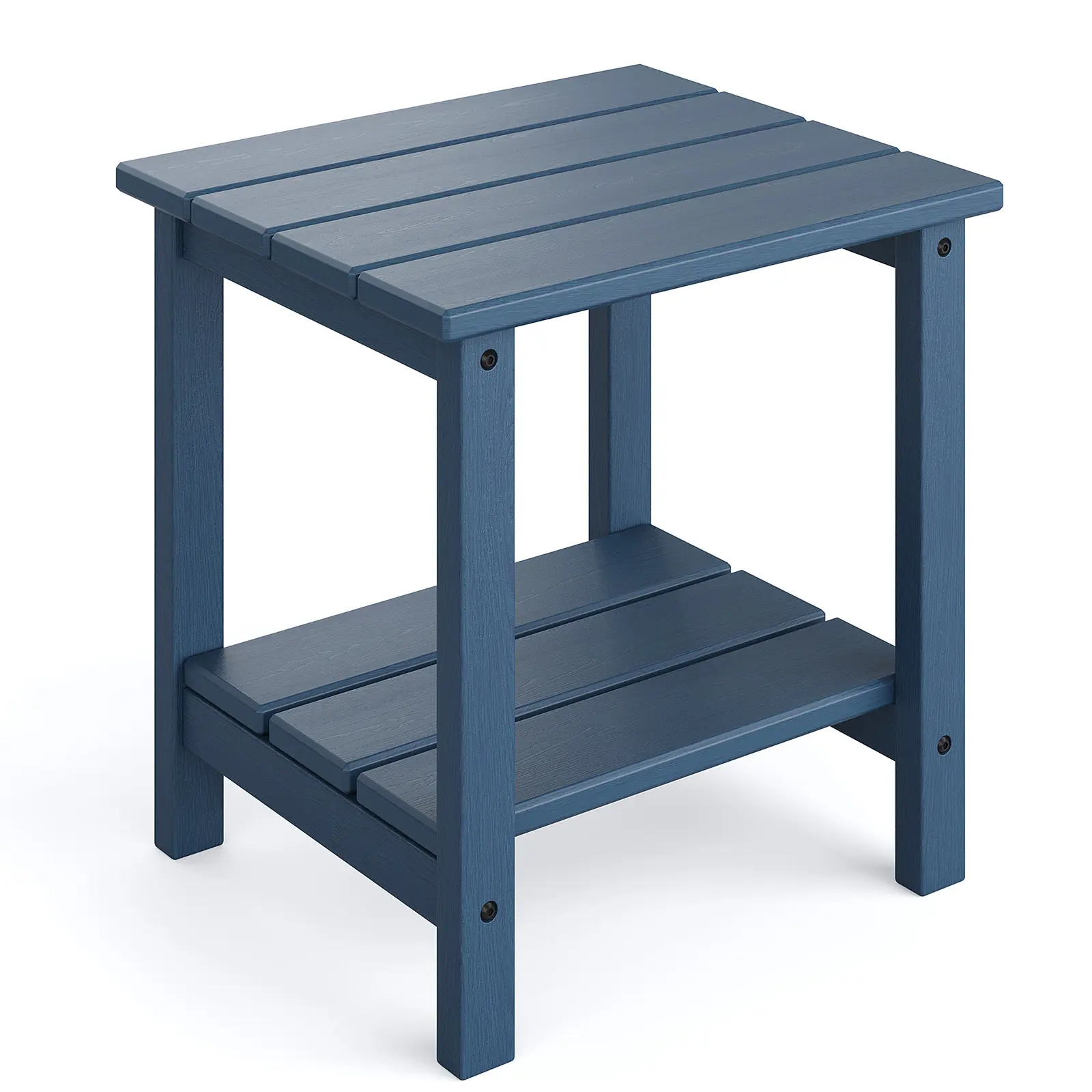 Terrace side table, double-layer outdoor corner table, durable and easy to maintain.