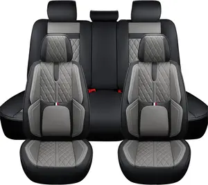 for Dodge Ram 2012–2023 1500 2500 3500 Pickup Cab Luxury Napa PU Leather Car Seat Covers , Full Set of Truck Seat Covers for 5 Seats 3D Waist Pillow Breathable Seat Protector