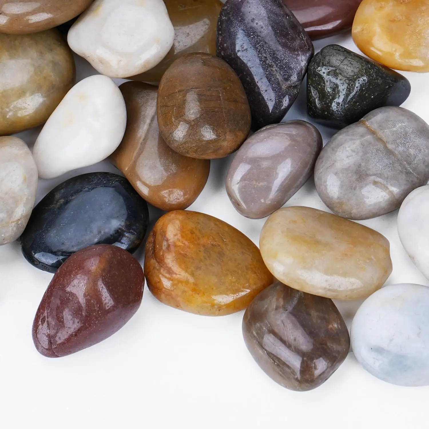 15 lbs River Rocks for , 1-1/2 inch Decorative Garden Rocks Outdoor Landscaping, Large Polished  Stone for Walkways, Yard, Vases, Crafts