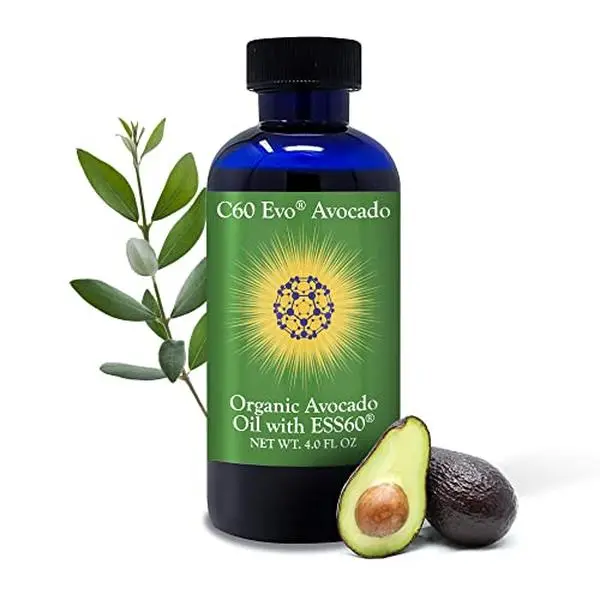 C60 Evo Organic Avocado Oil, 100% Pure ESS60 (.6 mg/mL) Supports Joint Health, Flexibility, Energy, Immunity, Sleep