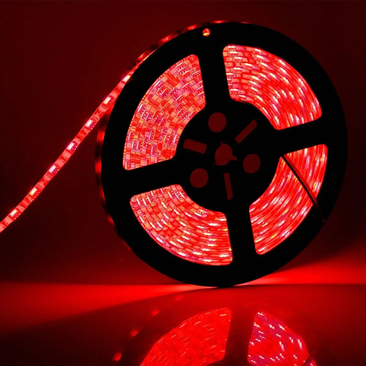 Red LED Strip Lights - Waterproof Flexible Tape (0.3cm Height, 1cm Width, 500cm/16.4ft, 300LEDs) for TV, Vehicles, Room | USB & Mobile Electronics Universal Accessory
