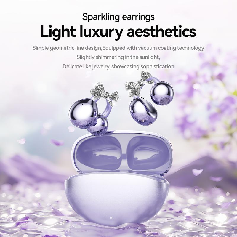 CHENRUIDA GL8 Clip On Wireless Headphones with 2025 Bluetooth 6.0 for Faster Stable Connection Low Power Use DT6.0 Pulse Directional Tech 360° ACS Panoramic Sound IPX7 Waterproof Audio Earbuds for Music&Calls Comfortable for Sports New Ear Accessories TWS