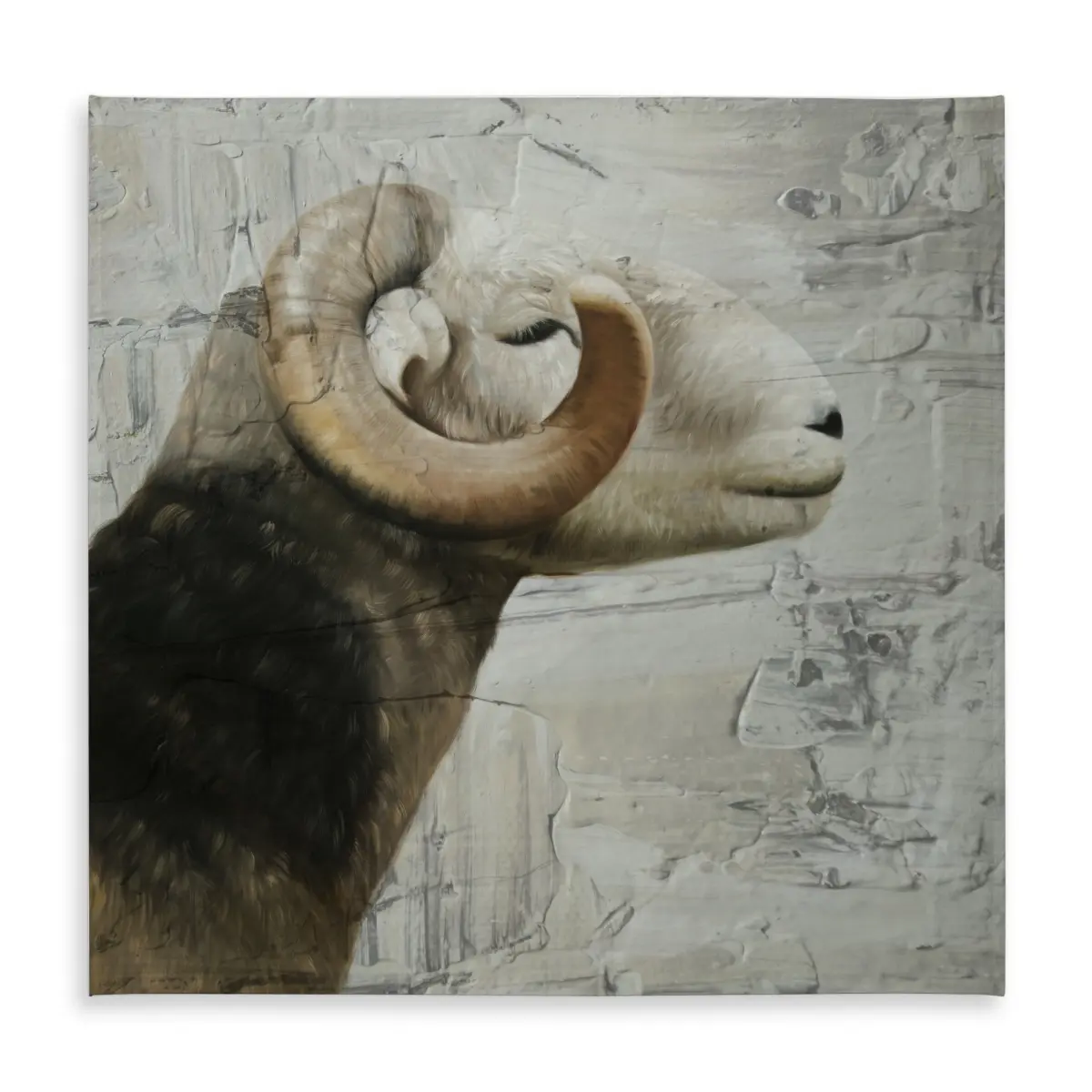 Begin Home Decor C1TC5858F7SAXC 58 x 58 in. Aries White Animals Rustic Tablecloth - Indoor & Outdoor Decor