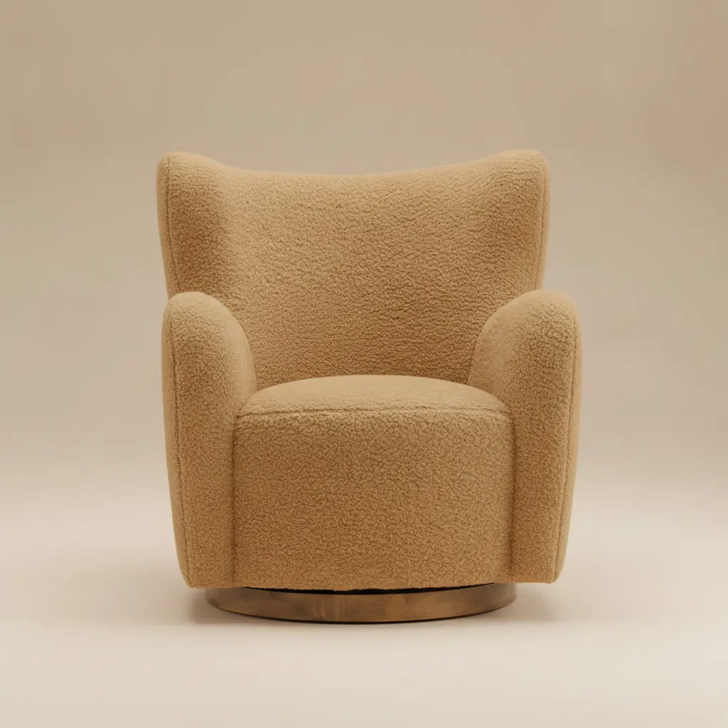 Montrose Wingback Sherpa Swivel Accent Chair by Modway