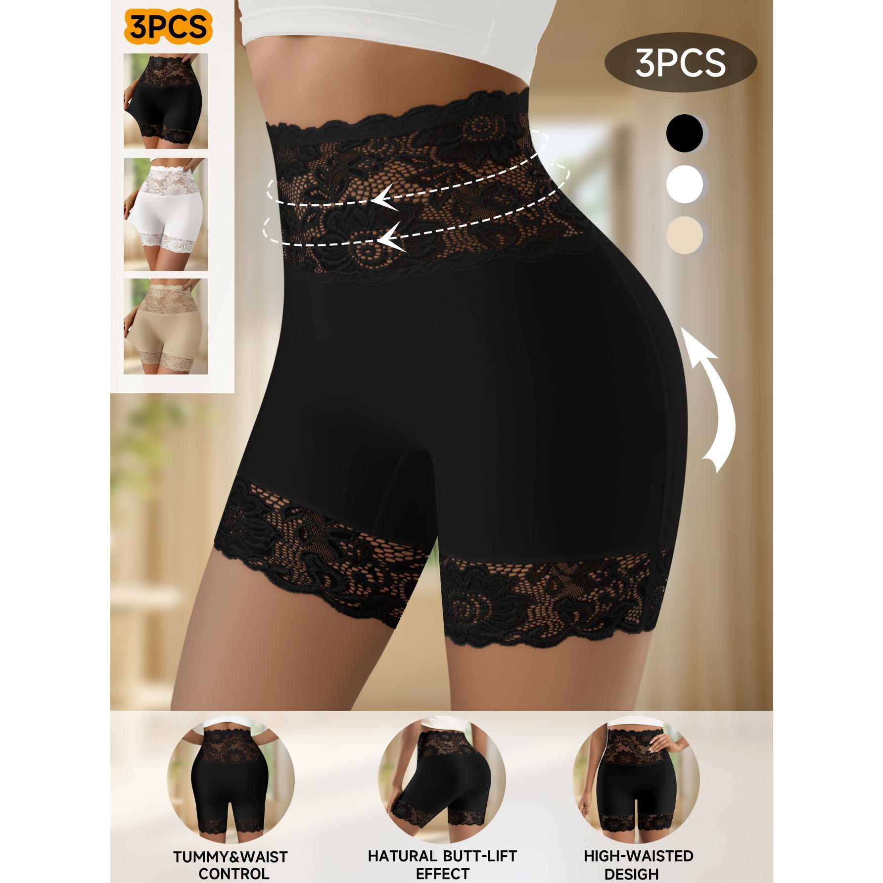 QUASTI 3/4/5/6 Pack Women's High-Waist Shapewear Shorts – Elegant Lace Design, Premium 86% Polyester Fabric for Silky Comfort, Seamless Tummy Control Shorts for Confident Everyday Wear, S-XXL QUASTI 3/4/5/6 Pack Women's High-Waist Shapewear Shorts – Elegant Lace Design, Premium 86% Polyester Fabric for Silky Comfort, Seamless Tummy Control Shorts for Confident Everyday Wear, S-XXL