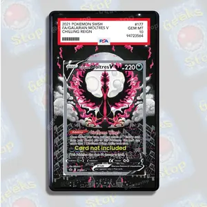 Moltres V Extended Art Magnetic Acrylic Card Display Case for Collectors of Pokemon Cards