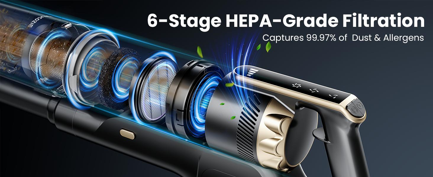 ใ2026 New ArrivalsใTrucozie T550 Cordless Vacuum Cleaner, 40kPa Powerful Suction Smart Stick Vacuum with 50 Mins Runtime, 8-in-1 Lightweight Handheld/Upright Vacuum for Hardwood Floor, Carpet, Pet Hair & Car ใ2026 New ArrivalsใTrucozie T550 Cordless Vacuum Cleaner, 40kPa Powerful Suction Smart Stick Vacuum with 50 Mins Runtime, 8-in-1 Lightweight Handheld/Upright Vacuum for Hardwood Floor, Carpet, Pet Hair & Car