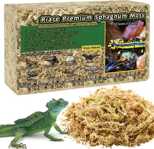 Riare 5.3OZ Premium Sphagnum Moss for Reptiles- 6QT Natural Reptile Moss Dried, Forest Live Moss for Terrarium, Frogs Snake Peat Moss Bedding for Leopard Gecko Turtle Anoles Salamanders Orchids