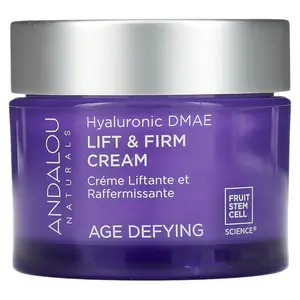 Andalou Naturals Lift & Firm Cream, Hyaluronic DMAE, Age Defying, 1.7 oz (50 g)