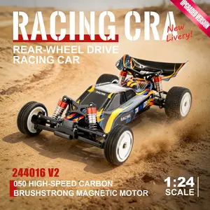 Wltoys Xks 244016-V2 Remote Control Car, 1:24 Scale, Two-Wheel Drive, 25 Km/h Speed, Gyro Stabilization, 2.4g Full Proportional Control, Rc Cars