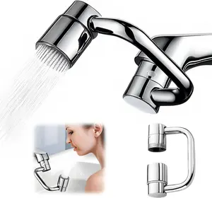 1440° Rotatable Faucet Aerator Extension, Sink Water Faucet Aerator Extensions 1080° Rotating Multifunctional Faucet Extender, 2 Modes Universal Swivel Faucet Extender for Bathroom Sink Kitchen