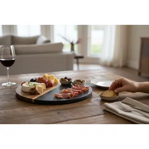 Acacia Wood Serving Tray – 30 x 1.4 cm – Serving Tray for Snacks & Drinks