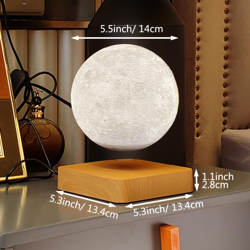 Lunar Miracle - Magnetic Levitating Moon Lamp with 3D Printed Craters - Mesmerizing Night Light for Bedroom, Office & Home Decor - 3 Color Modes, Creates a Futuristic Ambiance