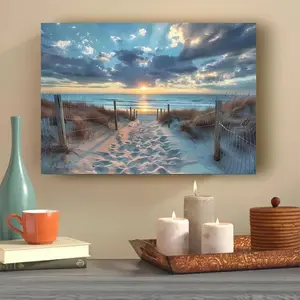 Beach Landscape Pattern DIY Diamond Arts Colorful Painting Kit without Frame, 5D Diamond Arts Colorful Painting Kit, DIY Decor Painting for Bedroom