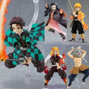 Figma Demon Slayer Figure Kimetsu No Yaiba Rengoku Kyoujurou 553 Tanjirou 498 Agatsuma Zenitsu 522 Kamado Nezuko Kamado 508 Gift
