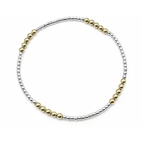 The Hamptons Mix 2x3 Sterling Silver and 14k Gold-Filled Beaded Bracelet