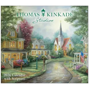 Thomas Kinkade Studios 2026 Deluxe Wall Calendar with Scripture