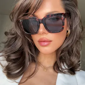 Tilda Women's Super Big Oversized Flat Square Shadz GAFAS Sunglasses with UV Protection Lens Classic Retro Vintage Design Polycarbonate Frame Full Rim Fashion Eyewear