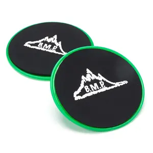 Black Mountain Products  Green Core Exercise Sliders with Gliding Discs - Set of 2
