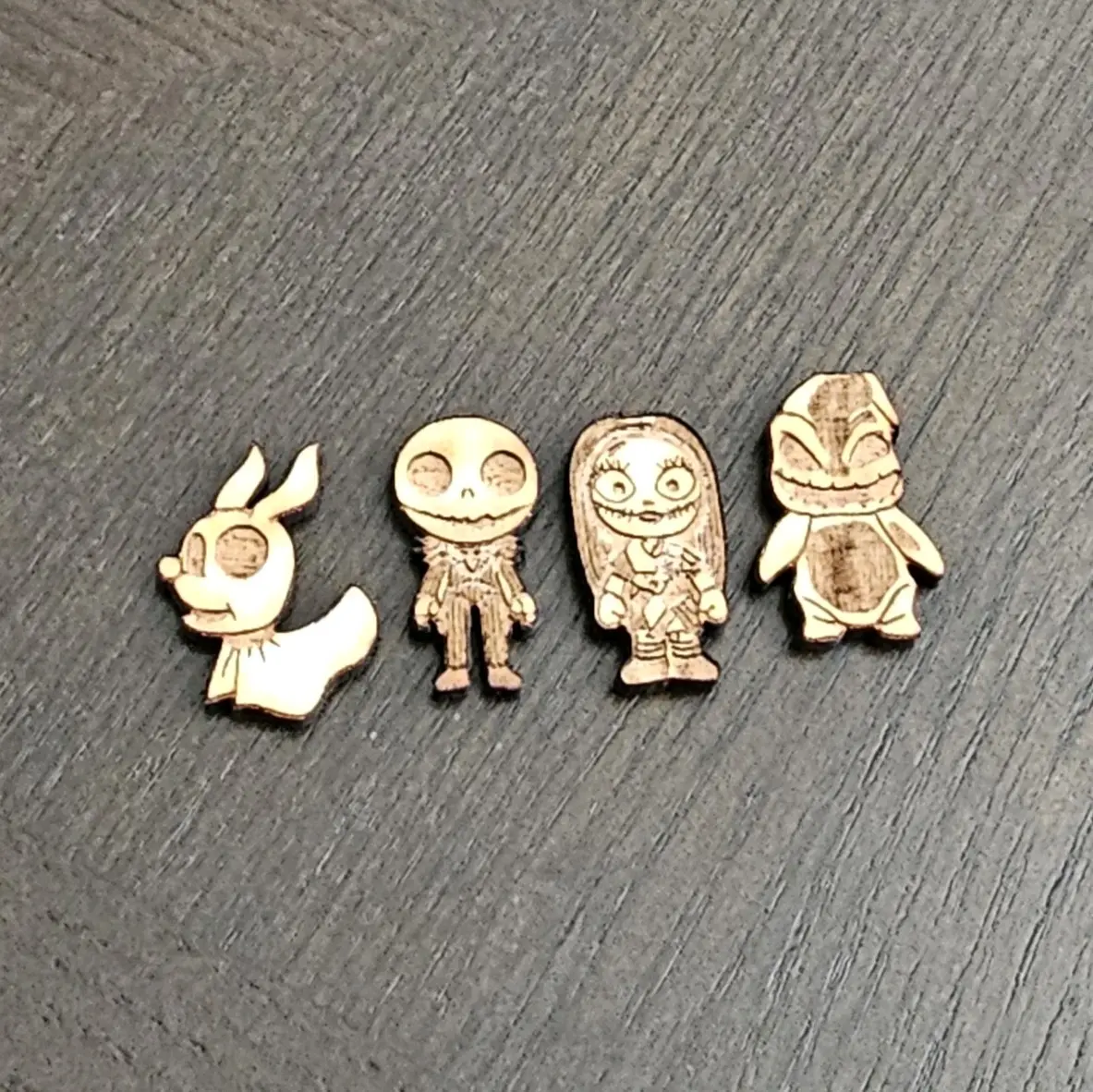 Collectible Wooden Pins : Nightmare Before Christmas