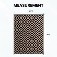 Diamond Black & Brown 9 x 12 feet