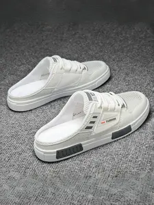 Men's Mesh Half-Slip Skate Shoes Sneaker| Street Style Casual | Breathable Mesh + Slip-On Design + 3 Colors | For Daily Commute / Campus / Lazy OOTD