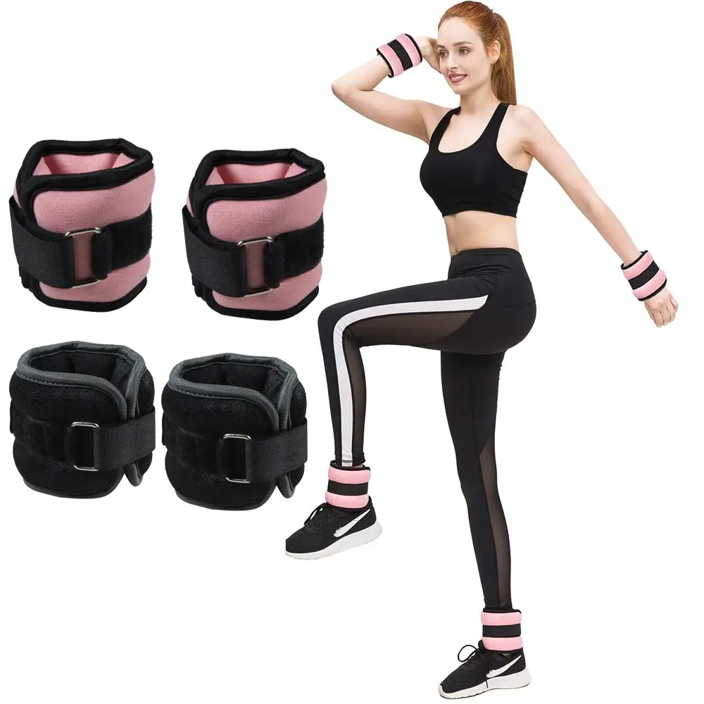 Adjustable Ankle & Wrist Weights, Neoprene Leg & Arm Weights for Running, Yoga, Gym, Aerobics, Pilates, Secure Strap, Breathable Design, Workout Equipment, Workout Accessory, Fitness Workout Accessories