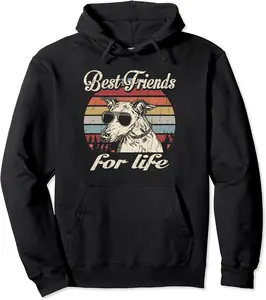 Italian Greyhound Best Friends For Life Funny Vintage Retro Pullover Hoodie - 82B09XPX8SG3