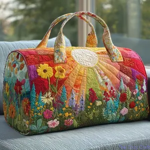 Women’s 3D Printed Floral Pattern Weekend Duffle Bag, Multi‑Functional Handheld Short‑Trip Tote, Stylish Lightweight Gym Carryall, Large Capacity Travel Bag for Fitness, Daily Commute, Outdoor Trips & Casual Getaways