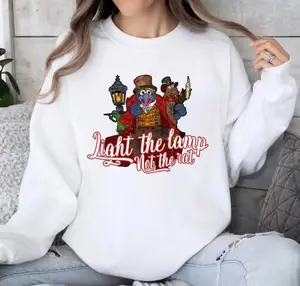 Retro The Muppet Christmas Sweatshirt, Light The Lamp Not The Rat Tee Shirt, Gonzo And Rizzo Sweatshirt, Merry Christmas Shirt, Xmas Gift For Friends