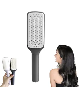 Self Cleaning Hair Brush with Rotating Lifting, Anti-Static Massage Comb for Effortless Hair Removal, Lightweight Plastic, 2.36”L x 0.87”W x 9.45”H