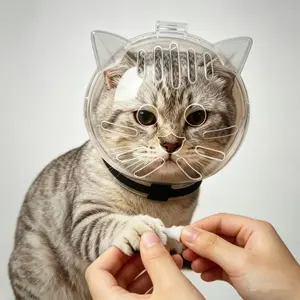 Pet Supplies Cat Elizabeth Collar, Anti-Lick & Anti-Bite Cone, Space Capsule Head Cover, Anti-Scratch & Anti-Fight Protective Colla