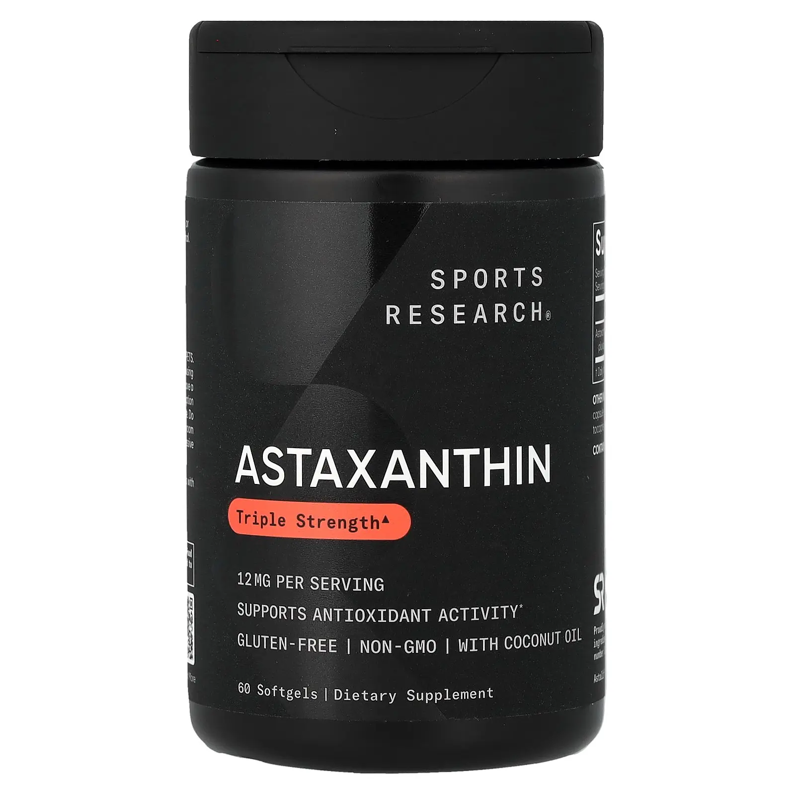 Sports Research Astaxanthin, Triple Strength, 12 mg, 60 Softgels Sports Research Astaxanthin, Triple Strength, 12 mg, 60 Softgels