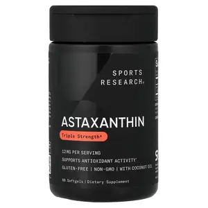 Sports Research Astaxanthin, Triple Strength, 12 mg, 60 Softgels