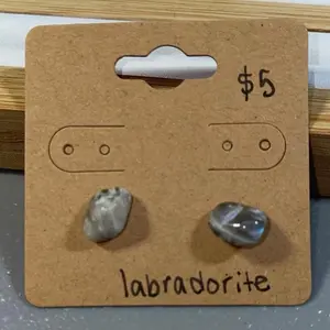 Crystal Chip Studs  - Handmade Fashion Accessory