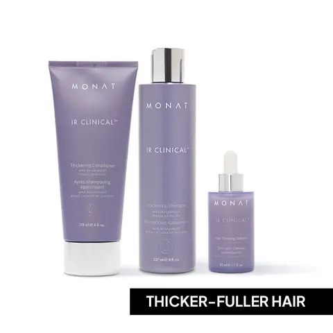 MONAT IR Clinical Hair Thinning Defense System | Thickening Shampoo, Conditioner & Scalp Serum for Fuller-Looking Hair