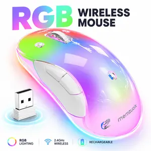 Wireless Mouse, Rechargeable Mouse, Portable Mobile Optical Office Mouse with 2.4G Receiver, Suitable for Notebook, PC, Computer, Gaming Items halokin