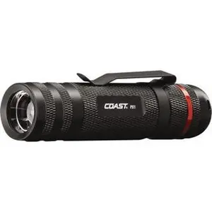 Coast 20864 Industrial-Tactical Flashlight - White LED Bulb, Black Aluminum Body, 315 Lumens, 3 AAA Batteries Included