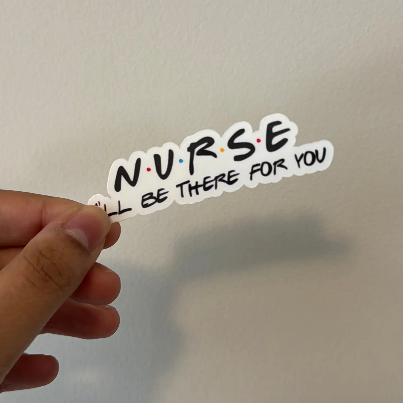 Friends themed title sticker