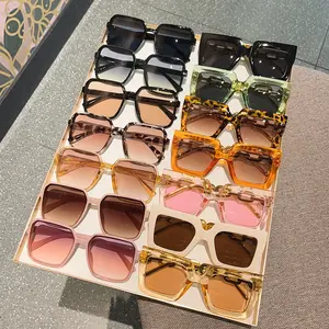 14 Pcs Women's Square Framed Versatile Style Sun Glasses Set